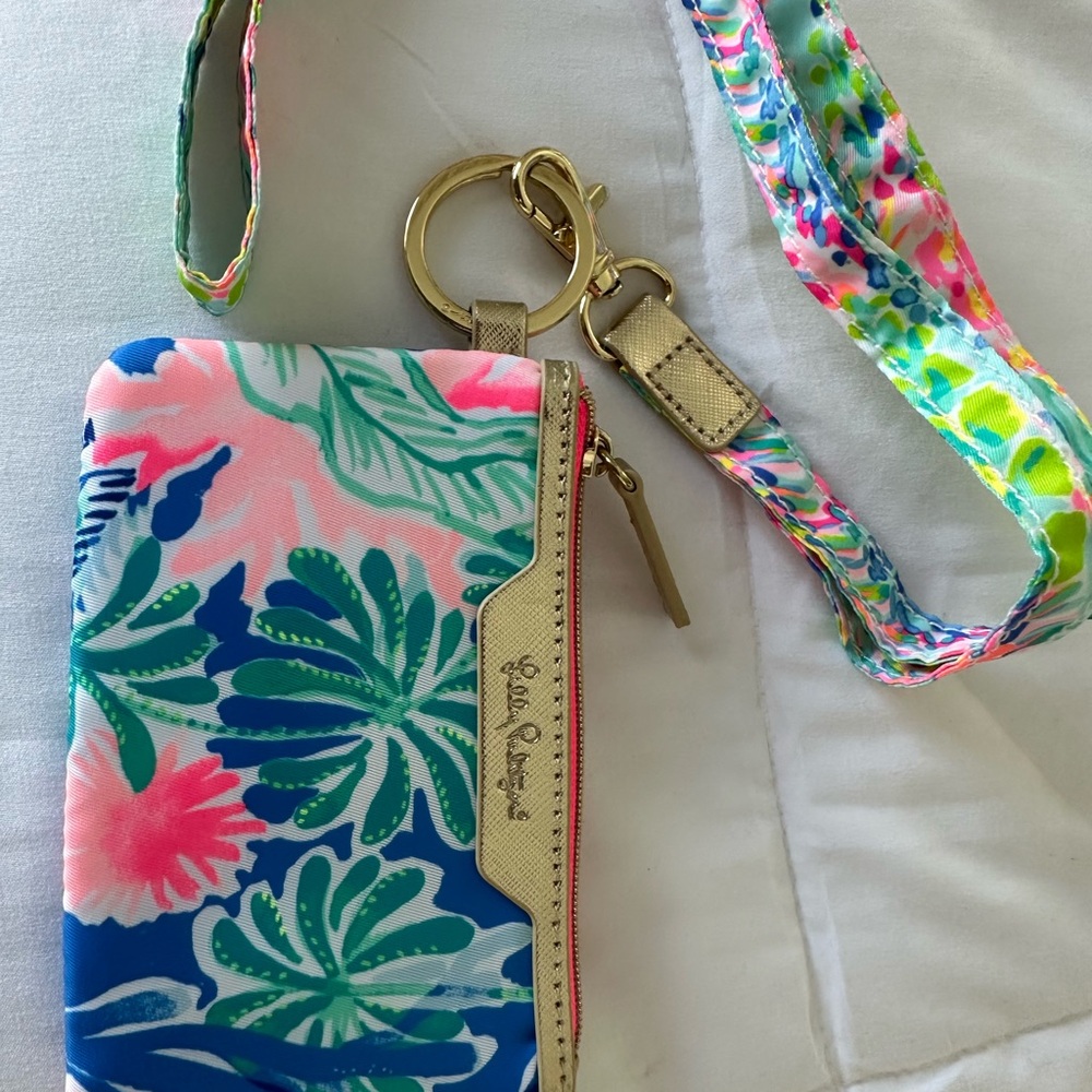 Lily Pulitzer wallet and lanyard